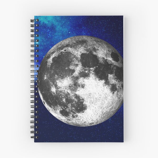 Item preview, Realistic full moon in deep blue space art  designed and sold by FahdSpaceArt.