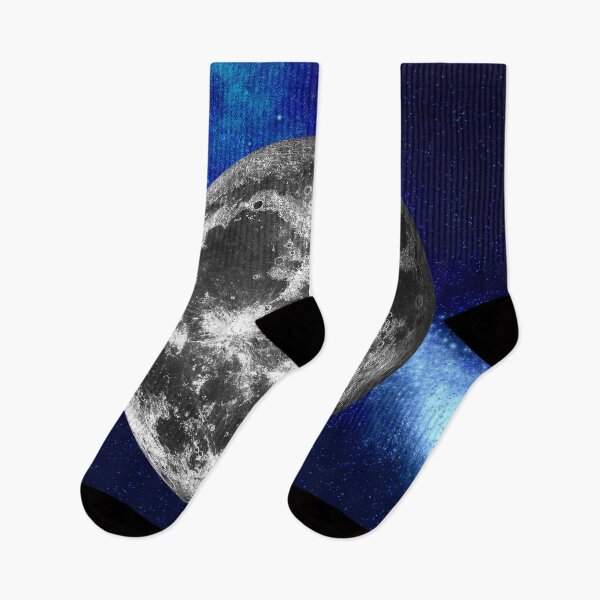 Item preview, Realistic full moon in deep blue space art  designed and sold by FahdSpaceArt.