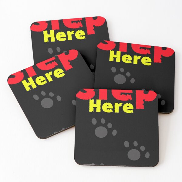 Item preview, Don’t Step Here – Funny Dog Paw Print Warning Design designed and sold by Mahmoud Salah.