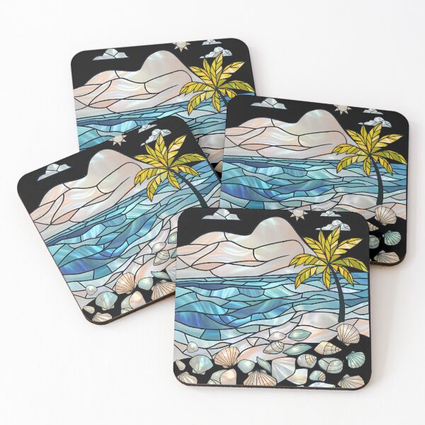 Item preview, Pearlescent Ocean Waves Palm Tree designed and sold by Majnon8bp.