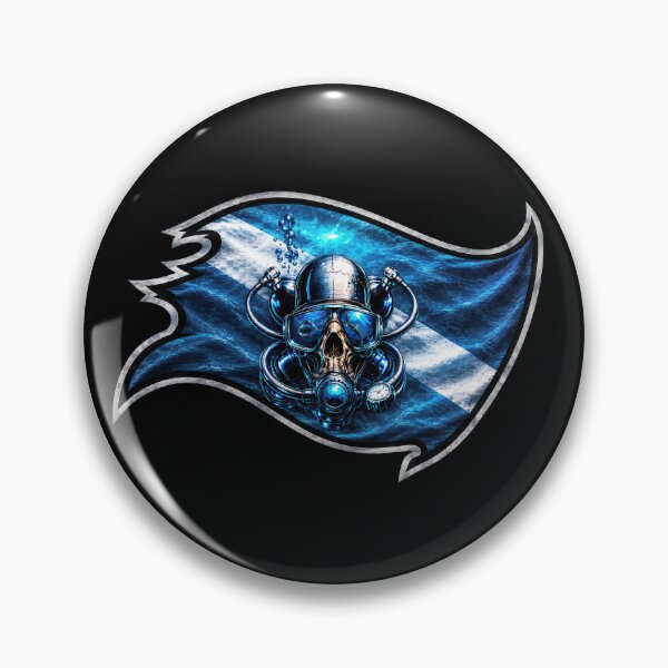 Item preview, Blue Dive Flag Skull Scuba Diver Ocean Adventure Underwater Diving Design designed and sold by artistwill.