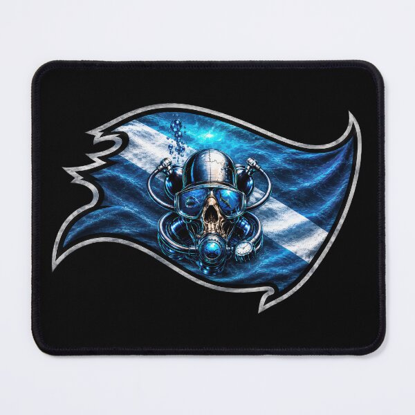 Item preview, Blue Dive Flag Skull Scuba Diver Ocean Adventure Underwater Diving Design designed and sold by artistwill.