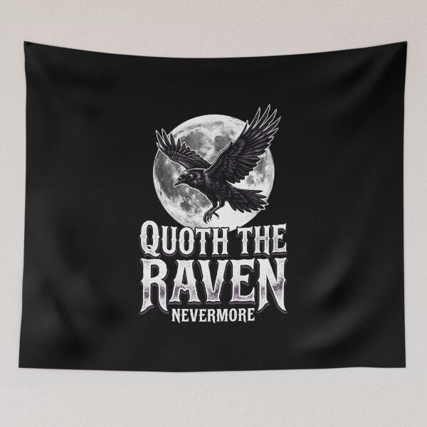 Item preview, Edgar Allan Poe Quoth the Raven Nevermore Moon designed and sold by Fenay Designs.
