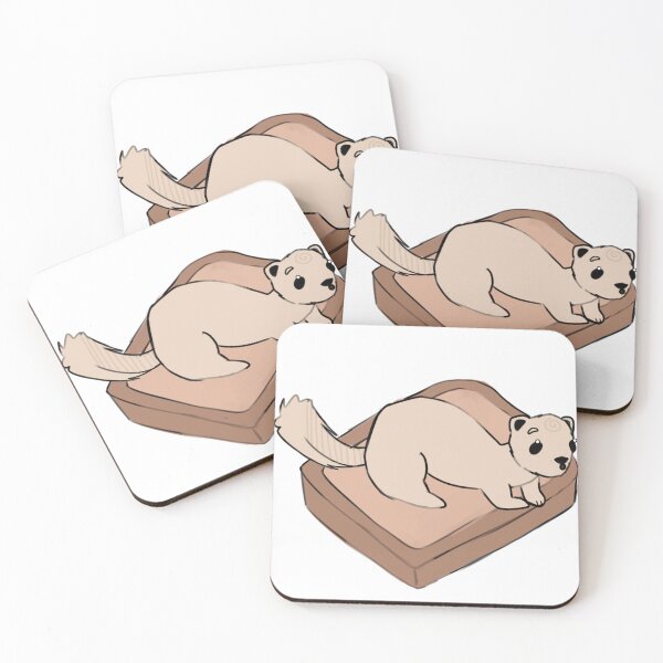 Item preview, - toast ferret - Little Lunchbox - white - designed and sold by echoztarrr.