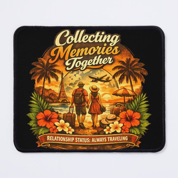Item preview, Collecting Memories Together Romantic Summer Vacation Couple Design designed and sold by RoyesButler.