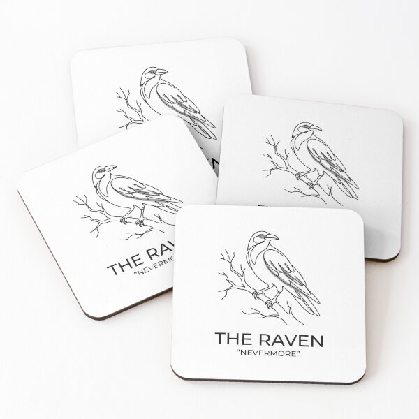 Item preview, Edgar Allan Poe Minimalist The Raven Nevermore Line Art designed and sold by Fenay Designs.