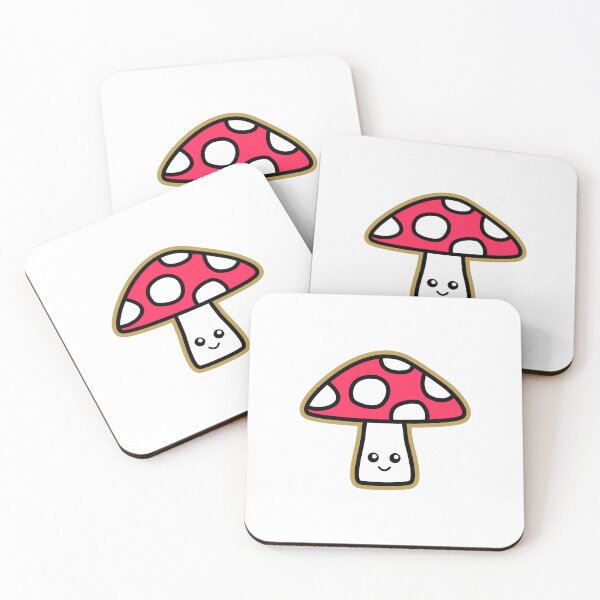 Item preview, Cute Kawaii Vivid Crimson Mushroom Sticker Transparent Background designed and sold by NadDot.