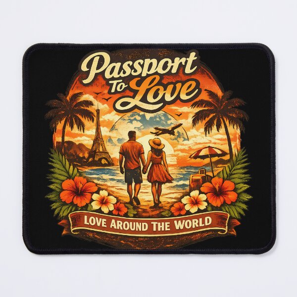Item preview, Passport To Love Romantic Summer Vacation Couple Design designed and sold by RoyesButler.