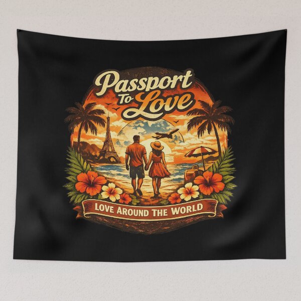 Item preview, Passport To Love Romantic Summer Vacation Couple Design designed and sold by RoyesButler.