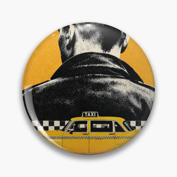 Item preview, Mohawk Man Yellow Taxi Retro Orange Noir Film Poster designed and sold by Cine8.