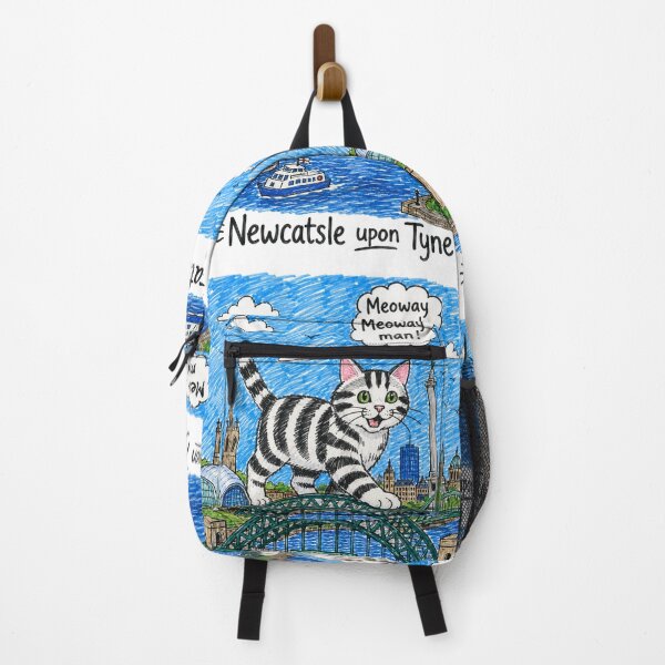 Item preview, Newcastle Upon Tyne Funny Geordie Giant Kitten on Tyne Bridge designed and sold by MiowandMolly.