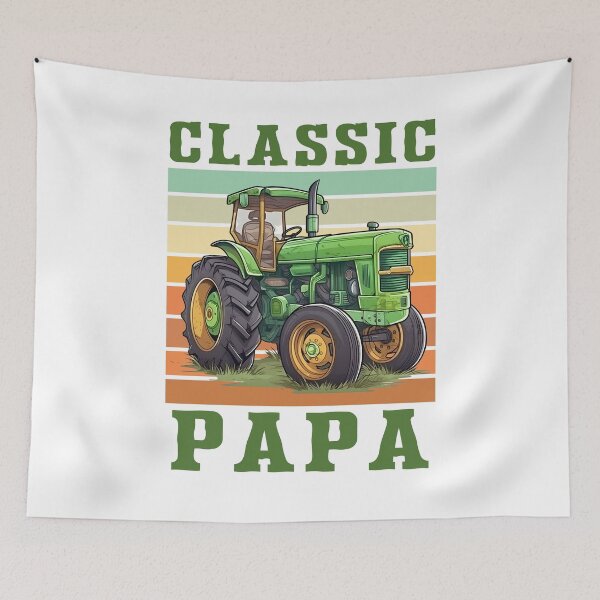 Item preview, Classic Papa Vintage Tractor Retro Sunset designed and sold by Dmetalx Art Apparel.
