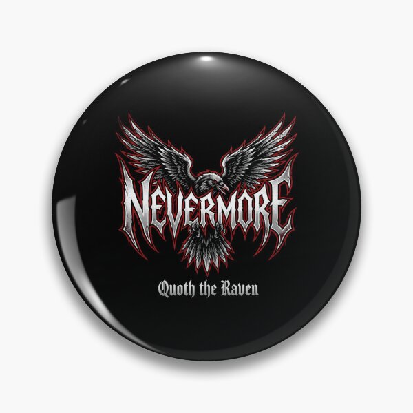 Item preview, Edgar Allan Poe Metal Band Style Nevermore Raven designed and sold by Fenay Designs.