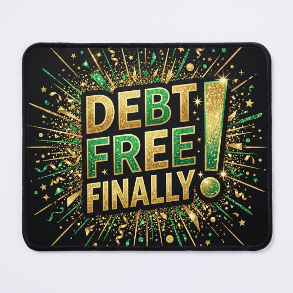 Item preview, Debt Free Finally Shirt Debt Free Journey Celebration Gift Financial Freedom Tee designed and sold by BrokeNoMoreCo.