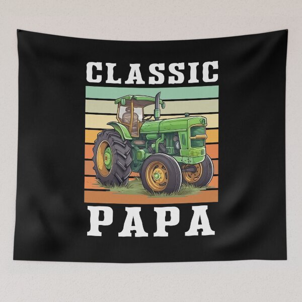 Item preview, Classic Papa Vintage Tractor Retro Sunset designed and sold by Dmetalx Art Apparel.