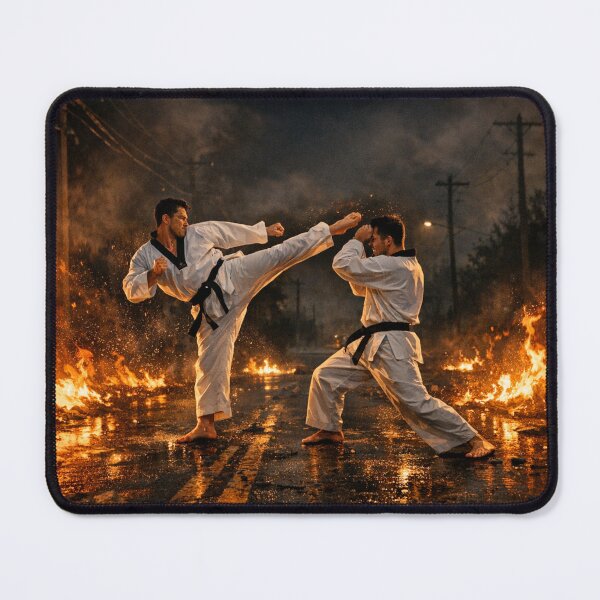 Item preview, Taekwondo in front of the fire designed and sold by HerbertFlenner.