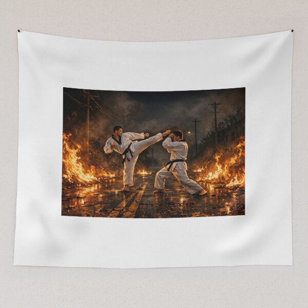 Item preview, Taekwondo in front of the fire designed and sold by HerbertFlenner.