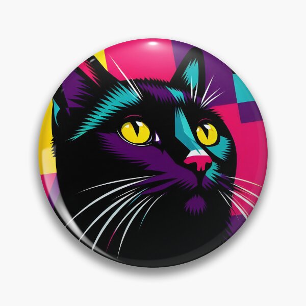 Item preview, Pop art cat with curious gaze - Intense colors designed and sold by davidromapixel.