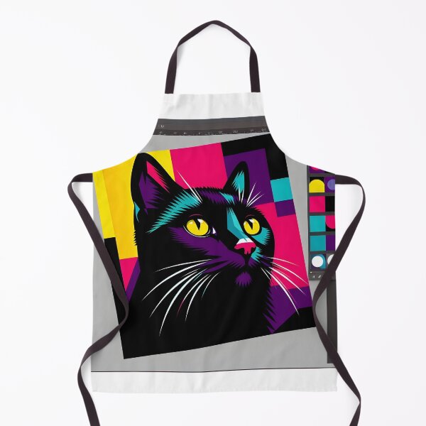 Item preview, Pop art cat with curious gaze - Intense colors designed and sold by davidromapixel.