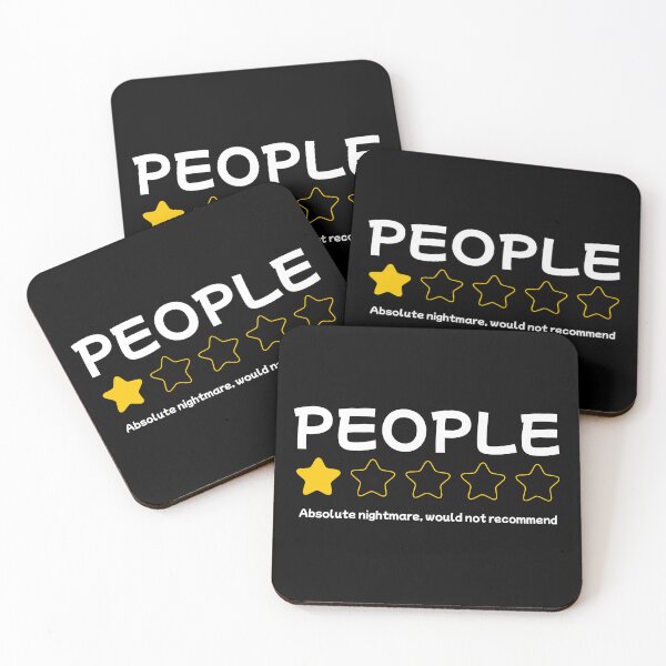 Item preview, People 1 Star Review Funny Sarcastic Typography Design designed and sold by UI Expert.