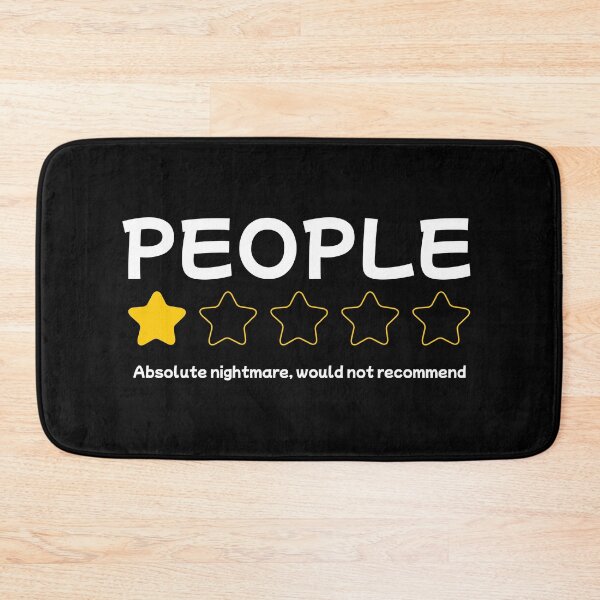 Item preview, People 1 Star Review Funny Sarcastic Typography Design designed and sold by UI Expert.