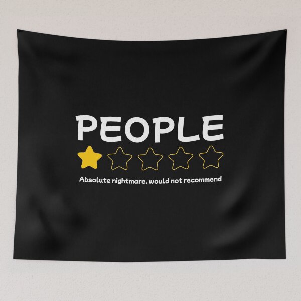 Item preview, People 1 Star Review Funny Sarcastic Typography Design designed and sold by UI Expert.