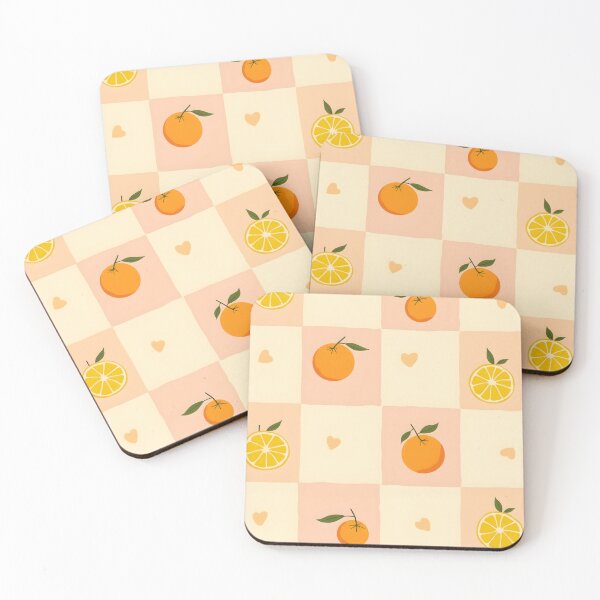 Item preview, Pastel Orange Pattern Aesthetic | Pink Yellow Orange Retro Squares | Cute Citrus Summer Apparel Design designed and sold by PeacefulD-signs.