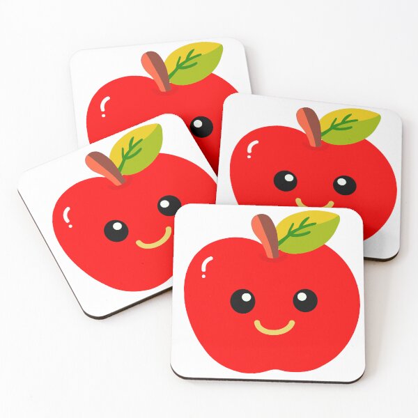 Item preview, : ⁠Cute Red Apple Character Illustration with Happy Smiling Face for Kids⁠ designed and sold by Teenidesign .