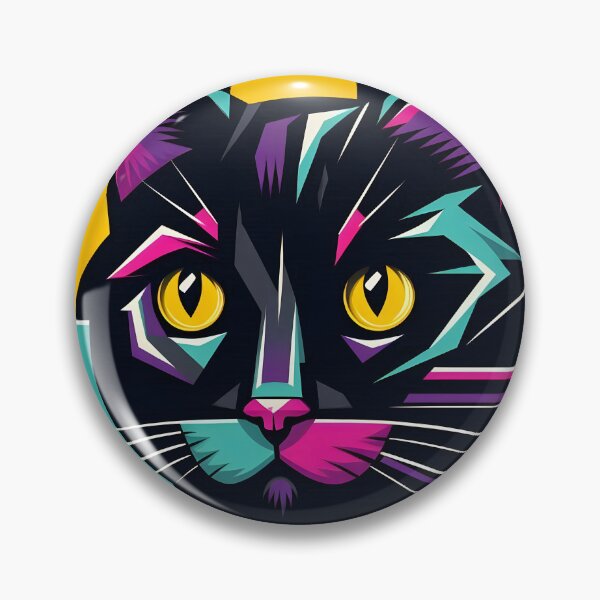 Item preview, Geometric artistic cat - Vibrant colors designed and sold by davidromapixel.
