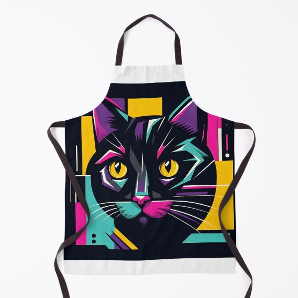 Item preview, Geometric artistic cat - Vibrant colors designed and sold by davidromapixel.