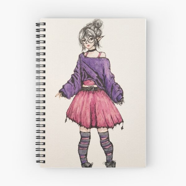 Item preview, Goth Elf Streetwear Sketch - Watercolor Art designed and sold by Lykaon Art.