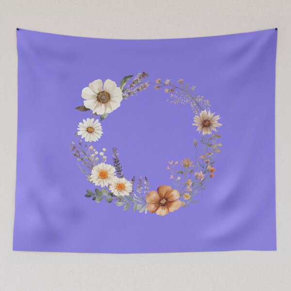 Item preview, Boho Floral Wreath Design | Wildflower Botanical Circle Aesthetic designed and sold by innerfaith.