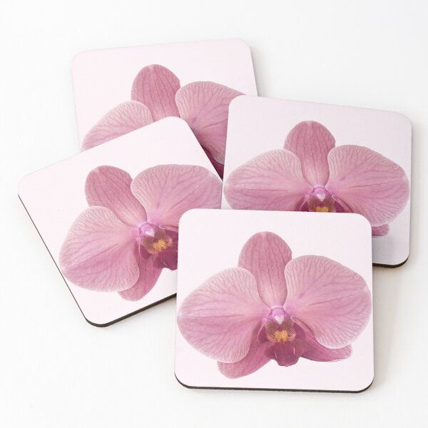 Item preview, pink orchid flower sticker designed and sold by inainart.