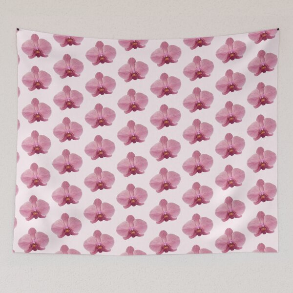 Item preview, pink orchid flower sticker designed and sold by inainart.