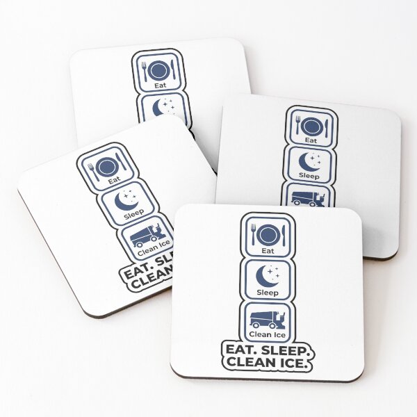 Item preview, Zamboni Eat Sleep Clean Ice Funny Rink Driver Parody designed and sold by DuckOddity.