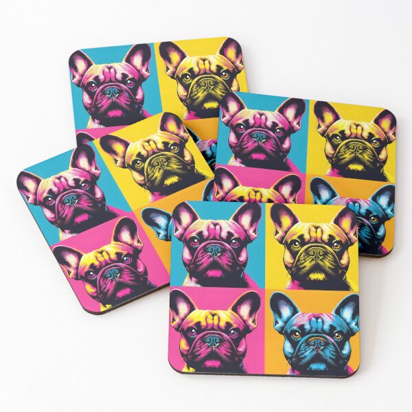 Item preview, French Bulldog pop art - Dynamic composition designed and sold by davidromapixel.