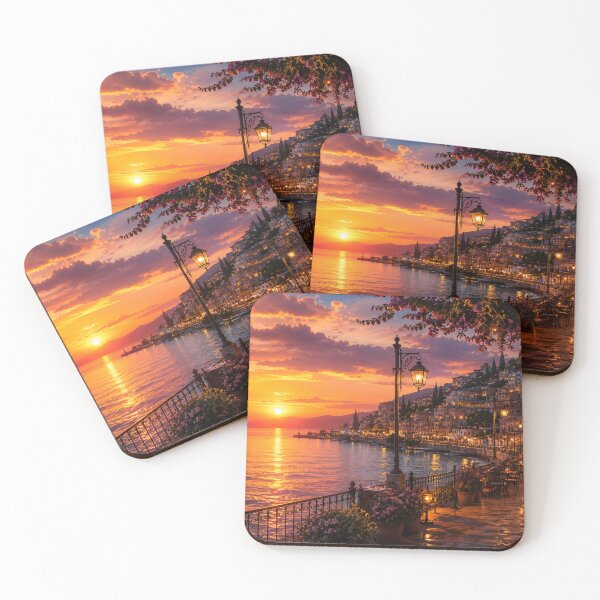 Item preview, Sunset Night Lights Aesthetic | Golden Sky Glow City Evening Landscape Wallpaper designed and sold by Katie010.