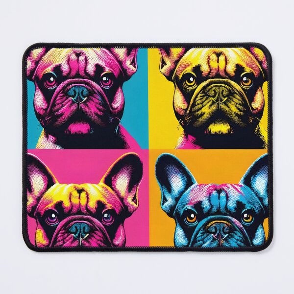 Item preview, French Bulldog pop art - Dynamic composition designed and sold by davidromapixel.