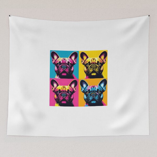 Item preview, French Bulldog pop art - Dynamic composition designed and sold by davidromapixel.