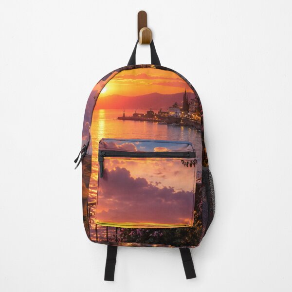 Item preview, Sunset Night Lights Aesthetic | Golden Sky Glow City Evening Landscape Wallpaper designed and sold by Katie010.