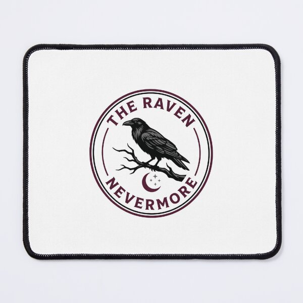 Item preview, Edgar Allan Poe The Raven Nevermore Circular Crest Badge designed and sold by Fenay Designs.