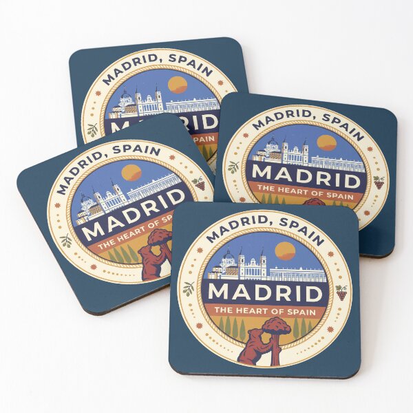Item preview, Madrid Spain Illustration Travel Art Badge designed and sold by KrisSidDesigns.