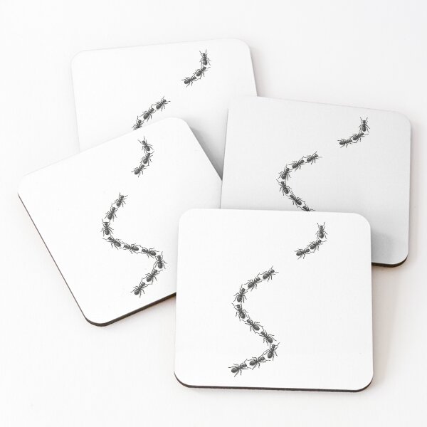 Item preview, Ants Marching Line - Minimalist Nature Illustration designed and sold by HornbillDesign.