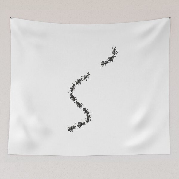 Item preview, Ants Marching Line - Minimalist Nature Illustration designed and sold by HornbillDesign.