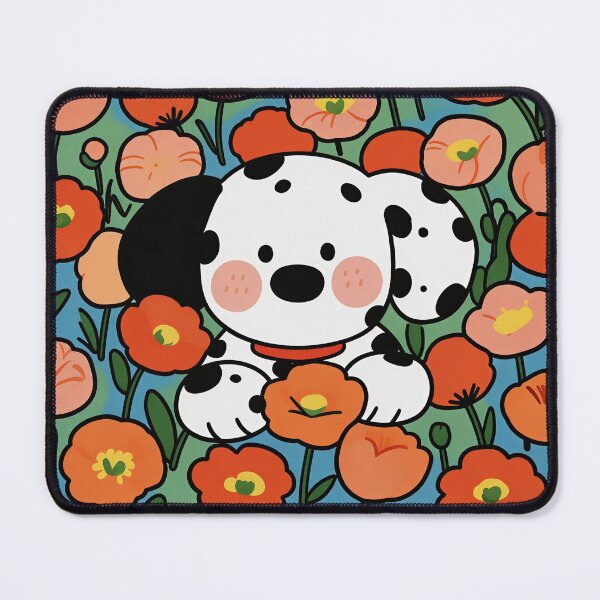 Item preview, Cute Dalmatian Puppy Peeking in Red Flowers designed and sold by Simple Life & KAMOCHI.