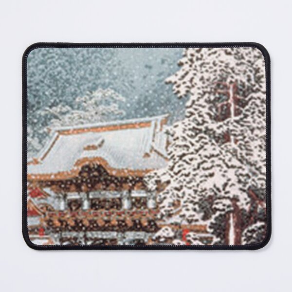 Item preview, Yomeimon Gate in Snow: Vintage Kawase Hasui Nikko Toshogu Japanese Woodblock Print designed and sold by vekotpu.