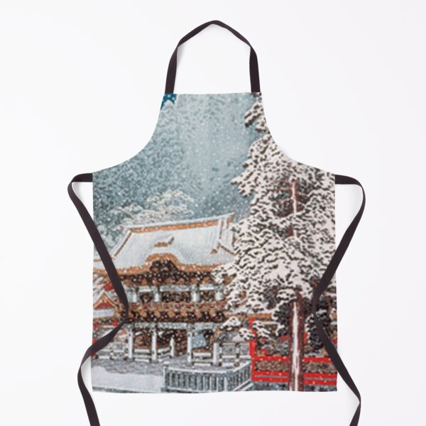 Item preview, Yomeimon Gate in Snow: Vintage Kawase Hasui Nikko Toshogu Japanese Woodblock Print designed and sold by vekotpu.