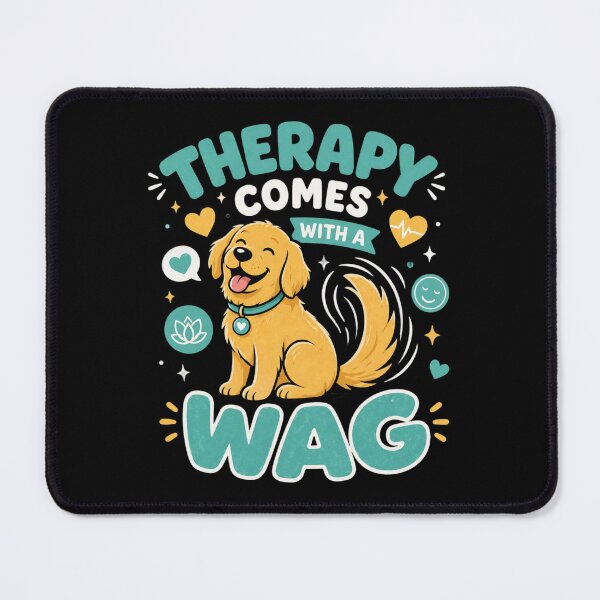 Item preview, Therapy Comes With A Wag Shirt | Emotional Support Dog Tee designed and sold by Safe Haven Pets.