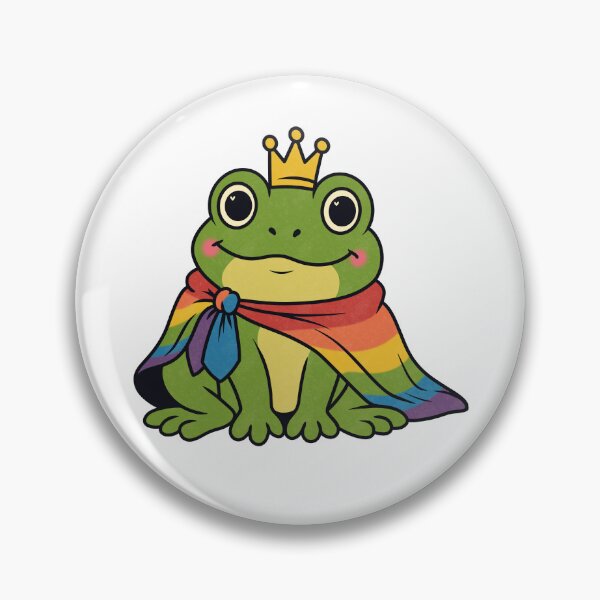 Item preview, Cute Pride Frog King with Rainbow Cape designed and sold by Anne97s.