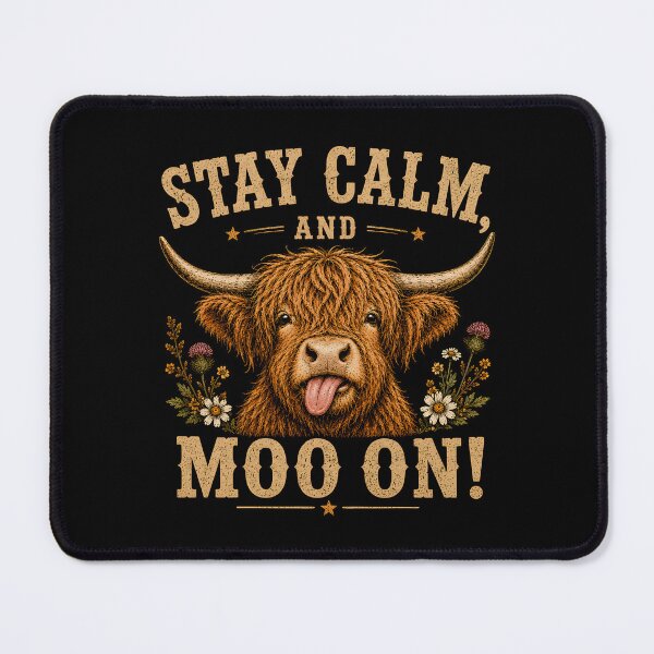 Item preview, Stay Calm and Moo On designed and sold by zoes-ink.